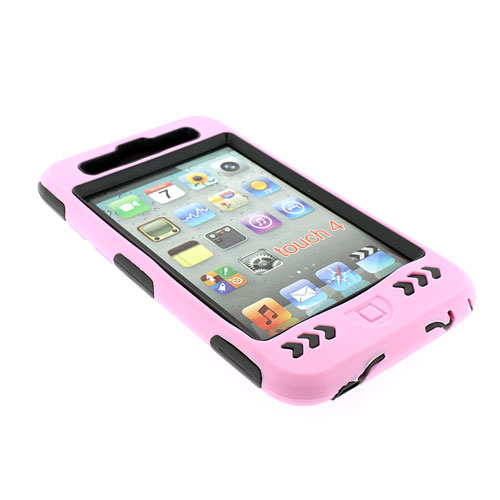 DELUXE PINK HARD CASE COVER SILICONE SKIN FOR IPOD TOUCH 4 4G 4TH GEN 