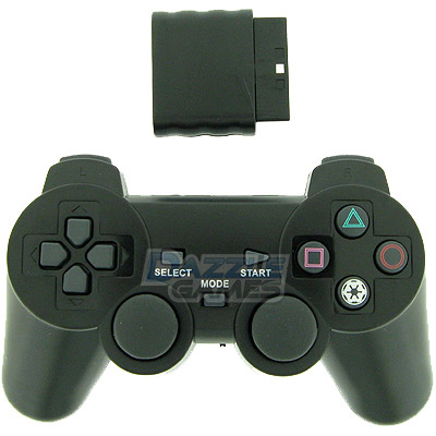 2x Wireless Shock Controller for Sony Playstation 2 PS2  